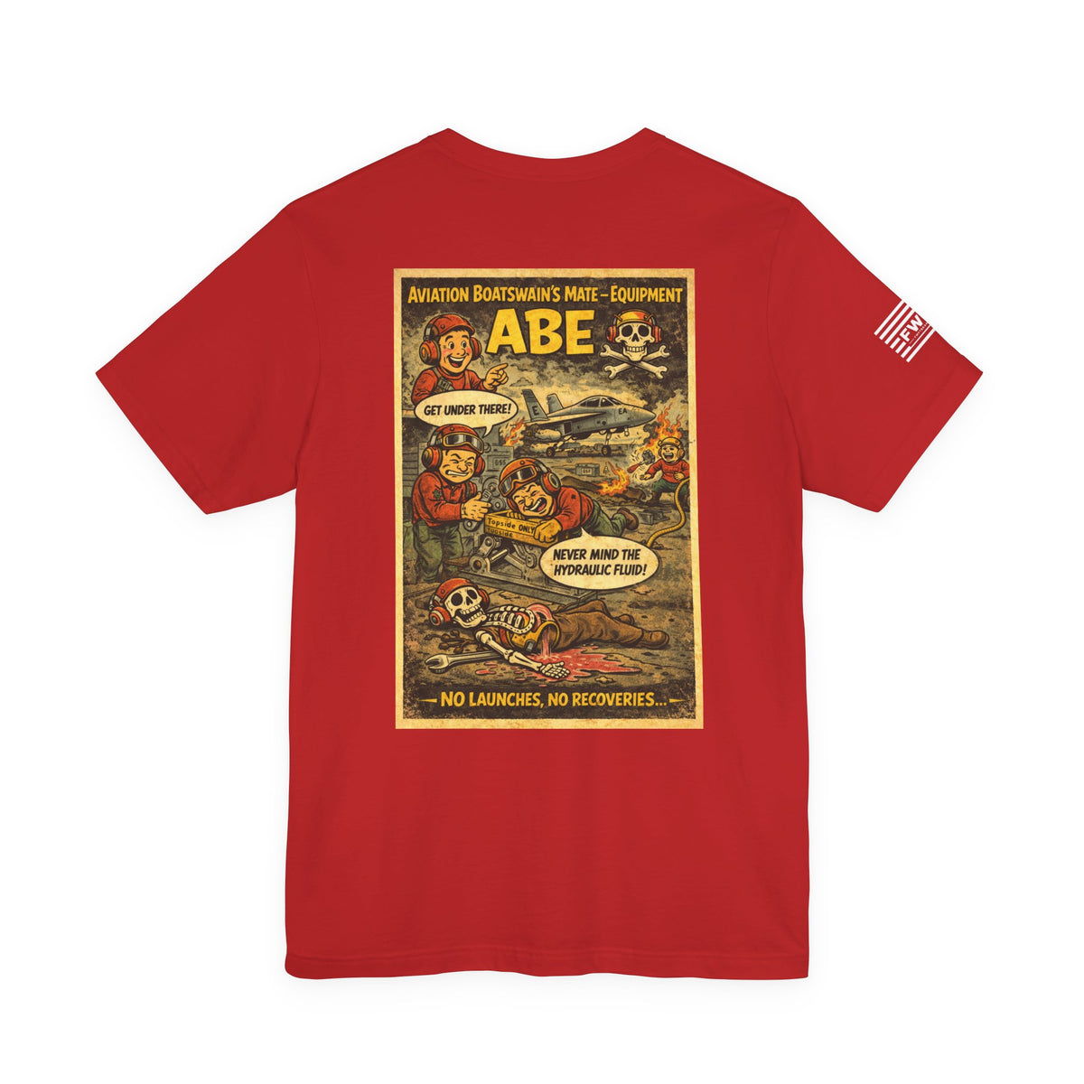 ABE (Aviation Boatswain's Mate - Equipmen) Shirt – 1950s Dark Humor Military Tee – Navy Veteran Graphic T-Shirt – Vintage Style Work Rate Design