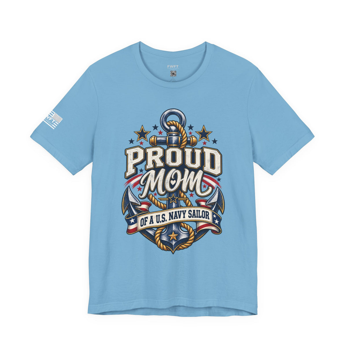 Proud Mom of a U.S. Navy Sailor Shirt, Military Mother Gift, Navy Family Tee