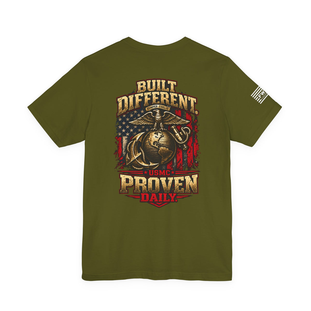 USMC Built Different Shirt, Marine Corps Veteran Semper Fidelis T-Shirt