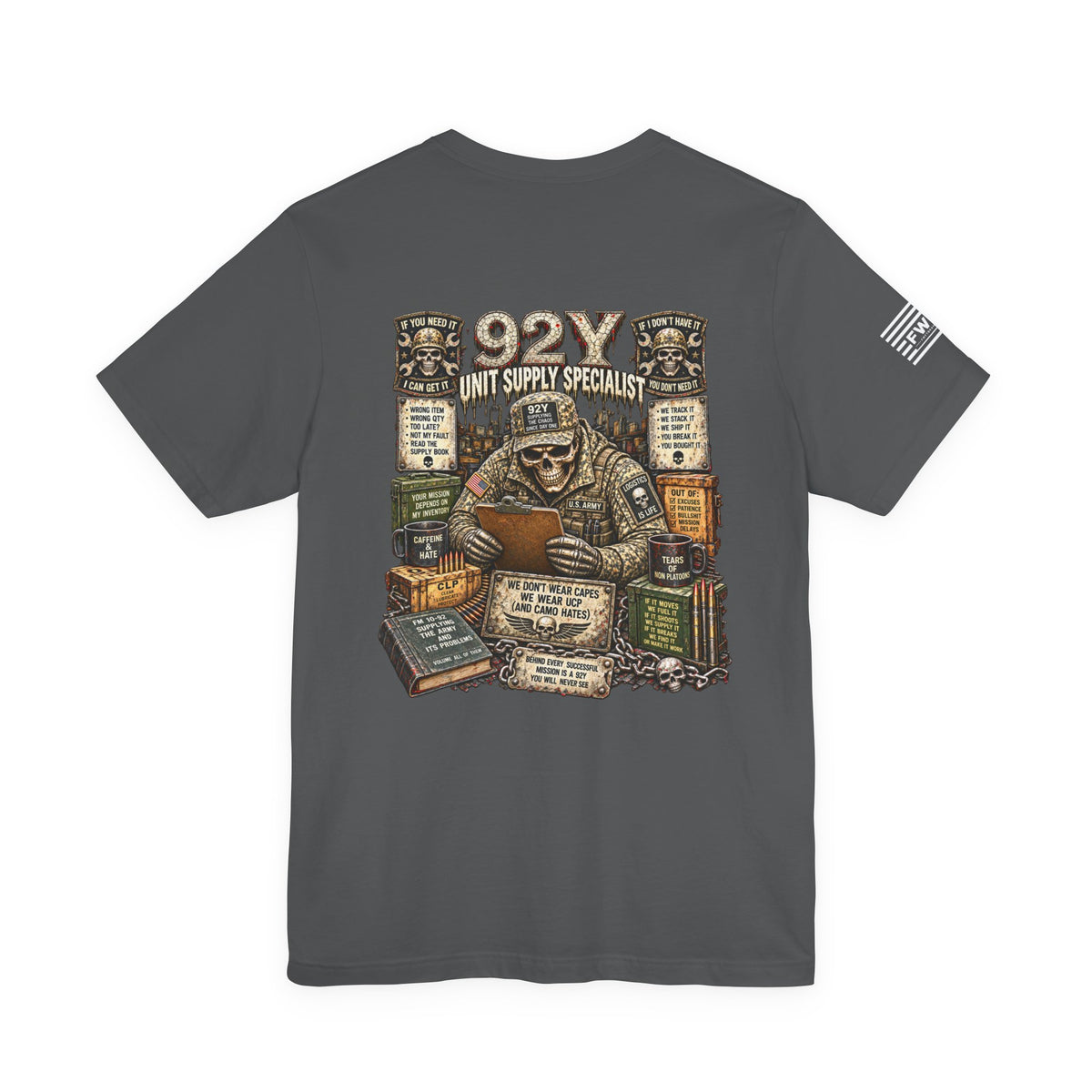 92Y (Unit Supply Specialist) - US Army Heavy Metal T-shirt | Veteran Military Shirt