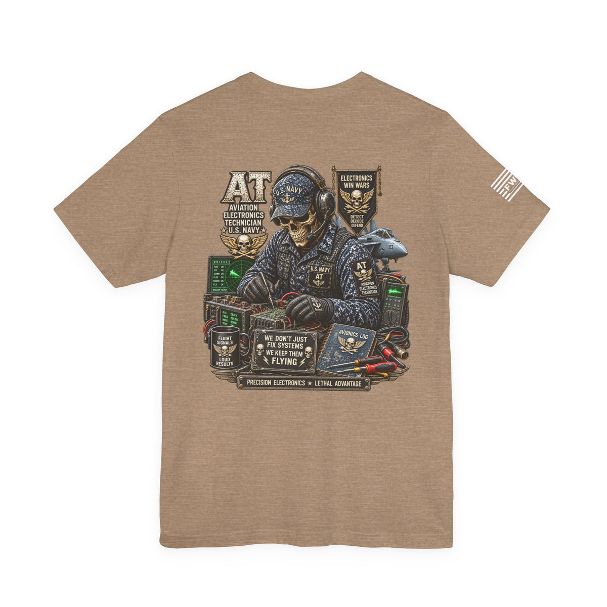 AT (Aviation Electronics Technician) - Heavy Metal Rate Specific T-shirt