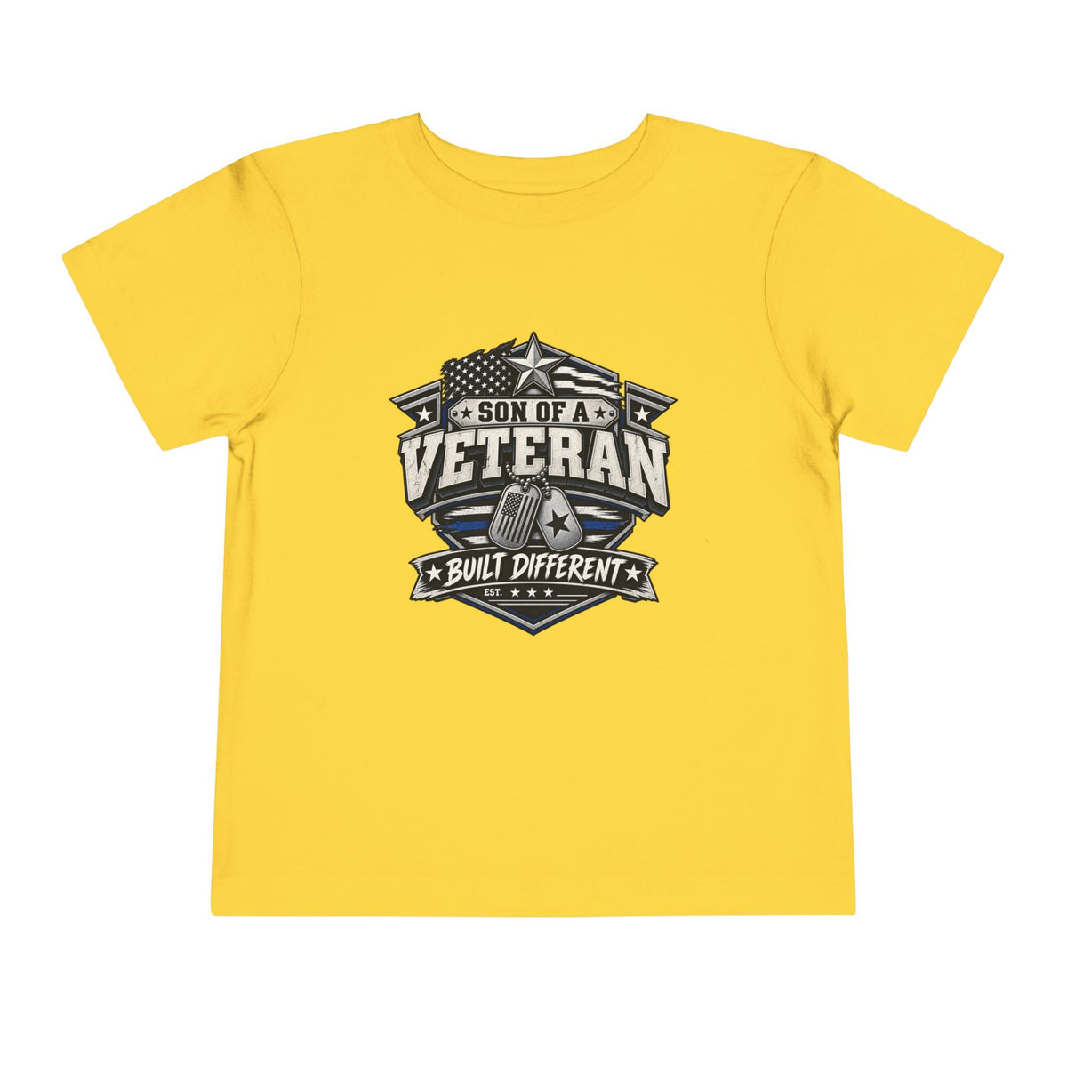 Son of a Veteran. Built Different. Son of a Veteran Shirt for Boys, Proud Military Kid T Shirt, Veteran Dad Son Tee, Military Family Gift, Patriotic Youth Shirt, Veteran Family
