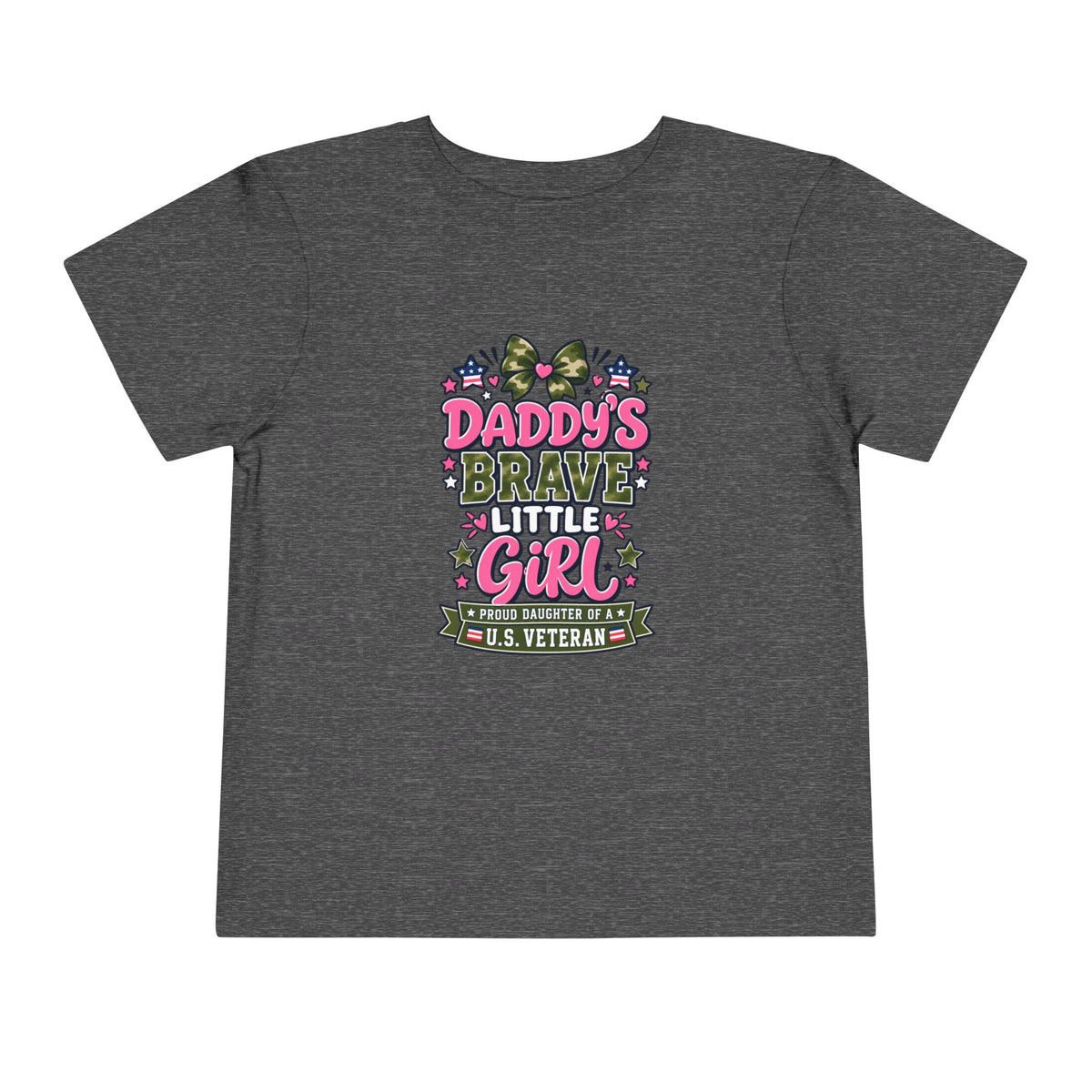 Daddy’s Brave Little Girl Shirt, Proud Daughter of a Veteran Kids Tee