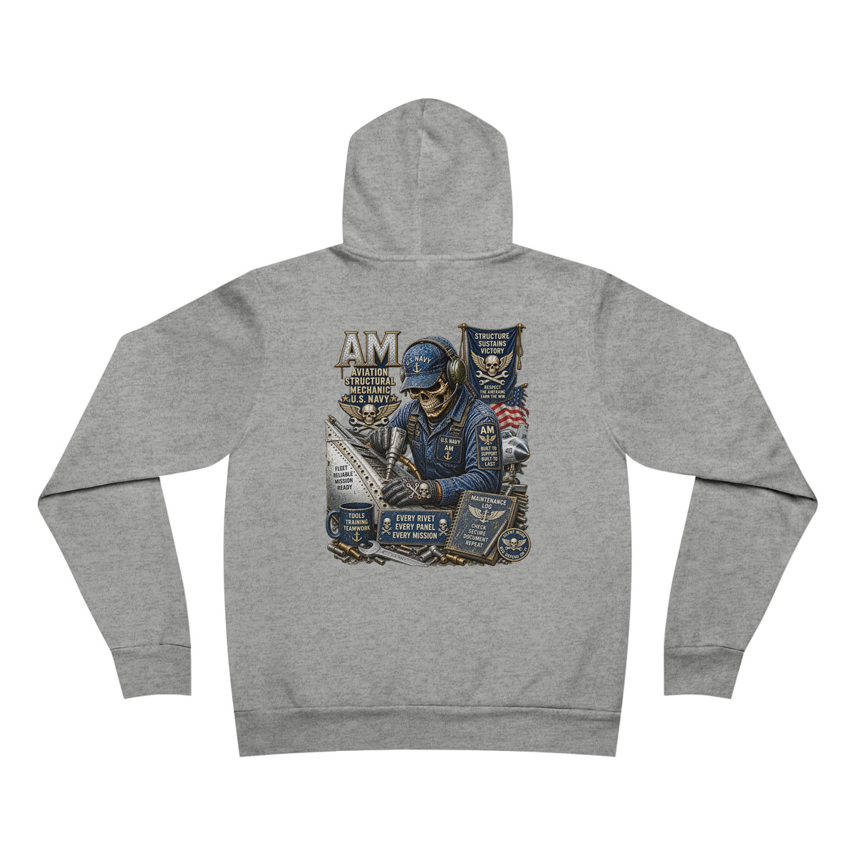 AM (Aviation Structural Mechanic) US Navy Heavy Metal Hoodie – Wear Your Rate with Pride