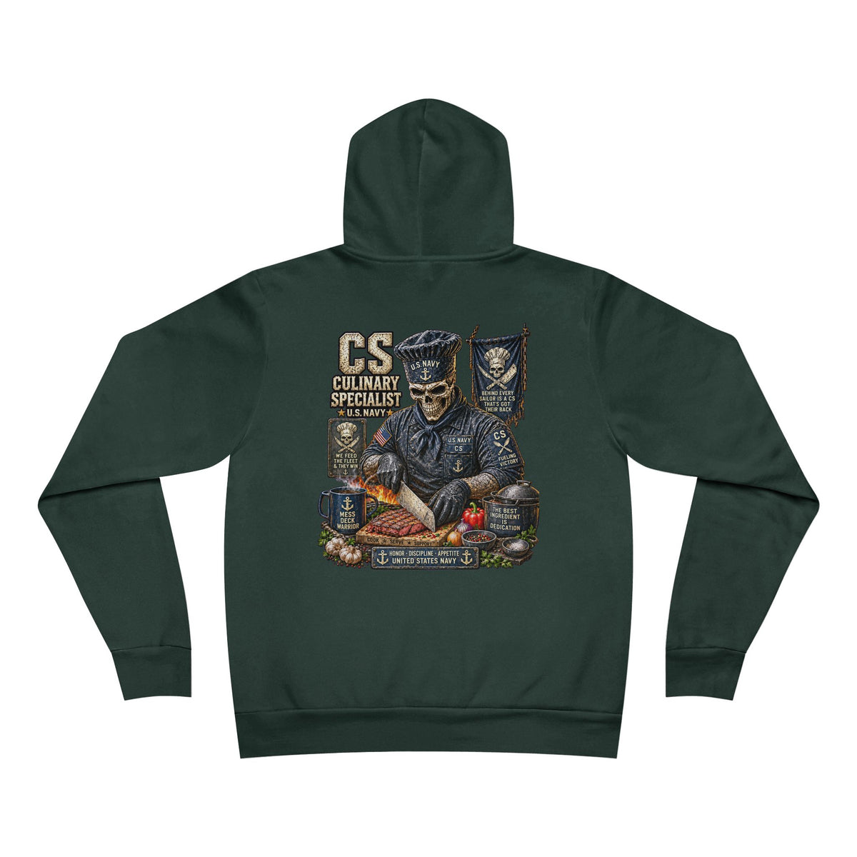 CS (Culinary Specialist) US Navy Heavy Metal Hoodie – Wear Your Rate with Pride
