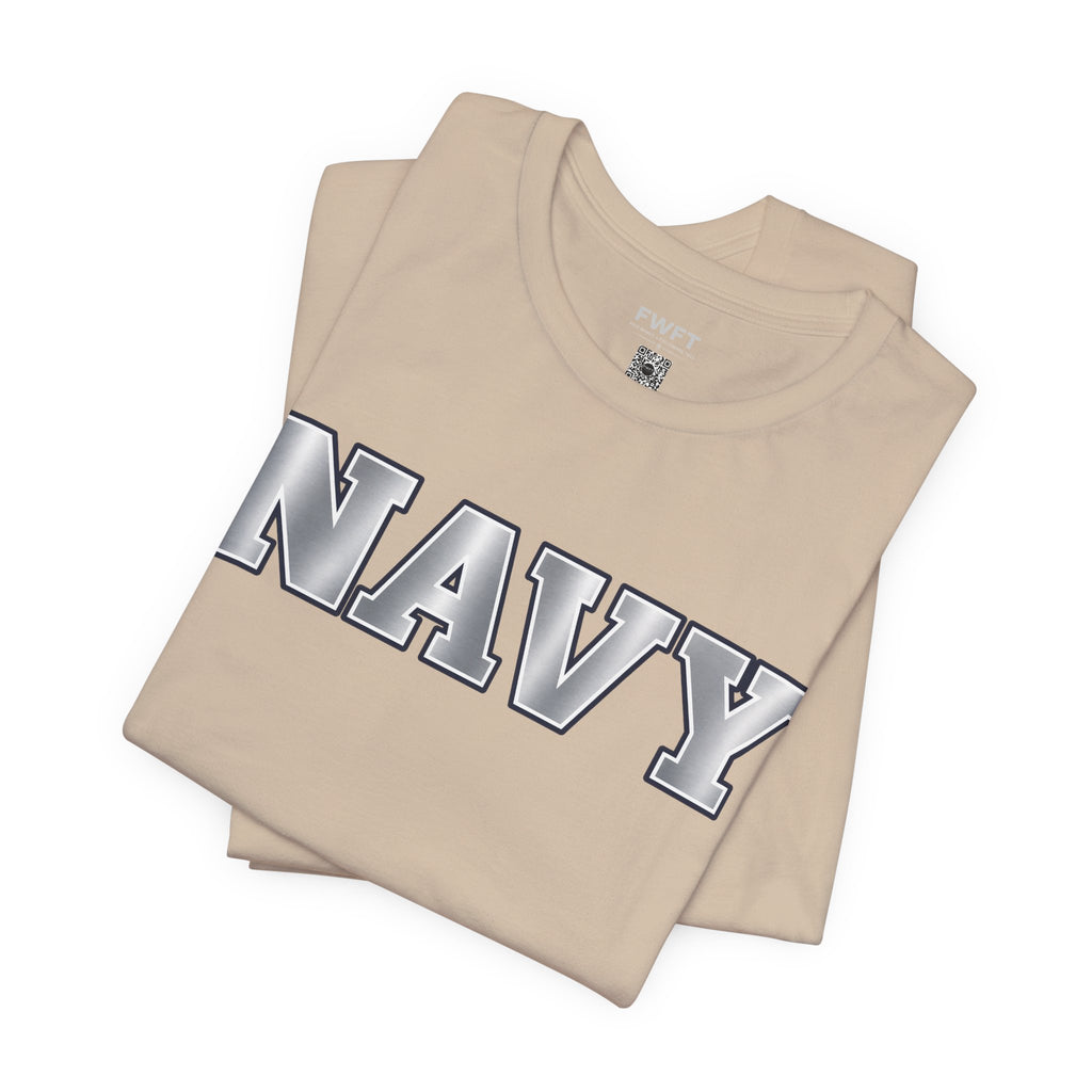 Navy Silver Shirt, Navy Veteran Tee, Military Pride T Shirt, Black Navy Gift, Sailor Apparel