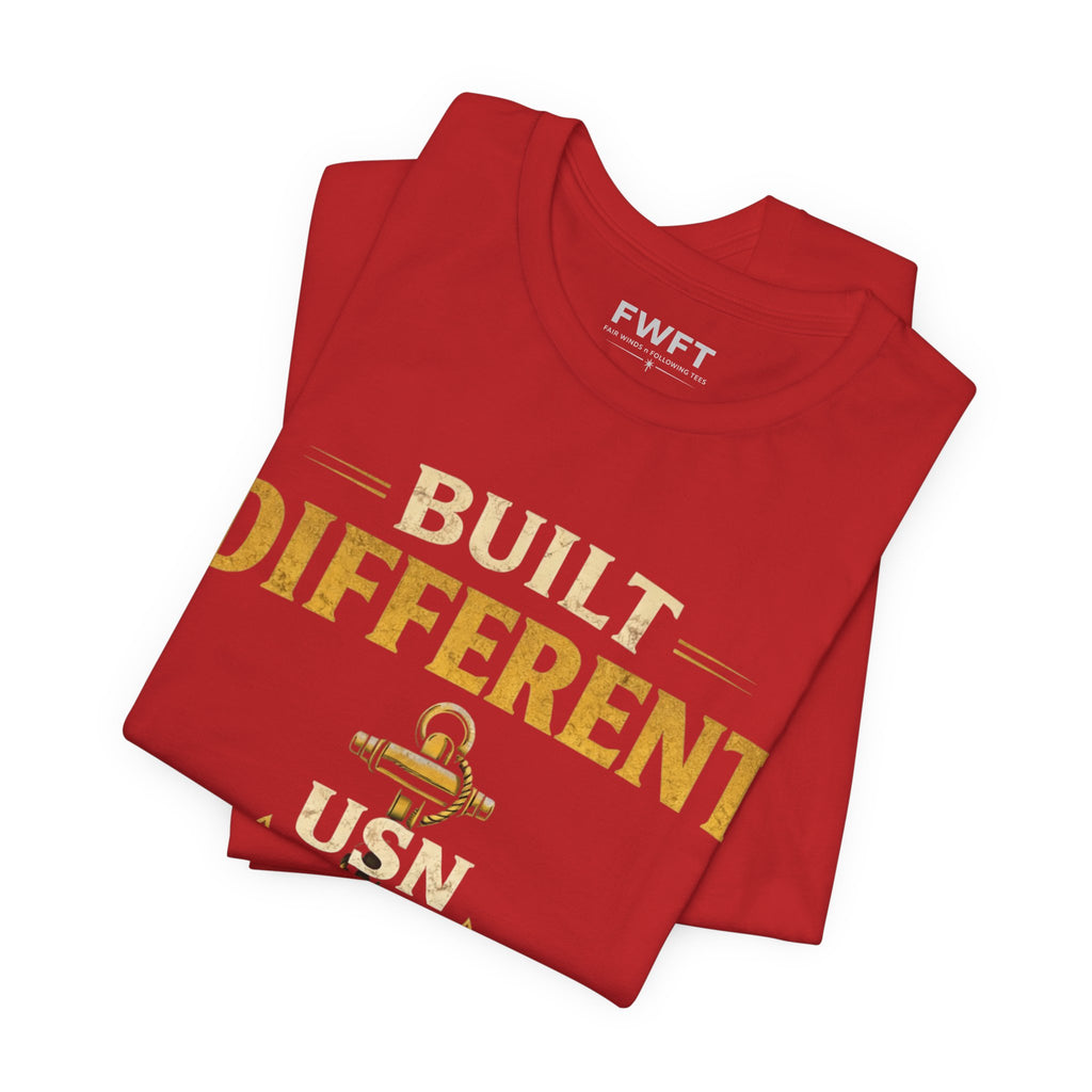Built Different Navy Shirt | They’re Not Like Us Tee | US Navy Veteran Military Pride T-Shirt