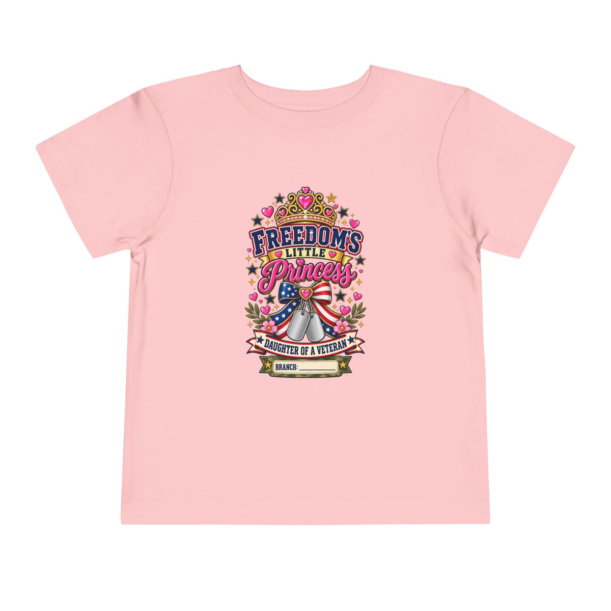 Freedom’s Little Princess Personalized Veteran Daughter Kids Shirt