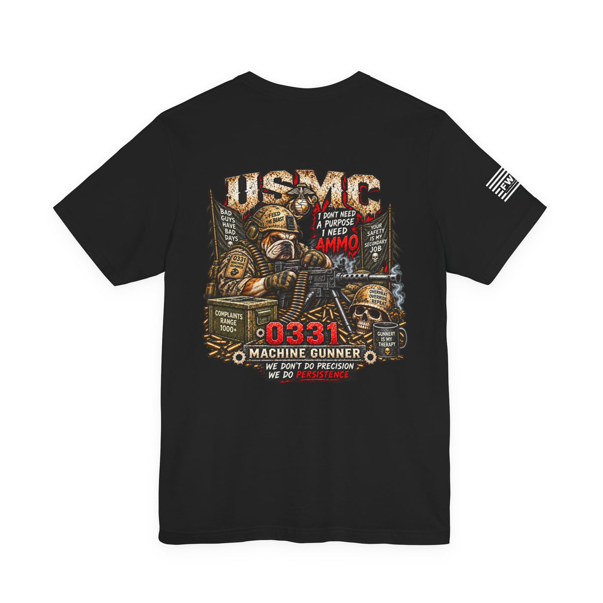 0331 Machine Gunner Shirt, USMC Marine Corps Infantry Veteran T-Shirt