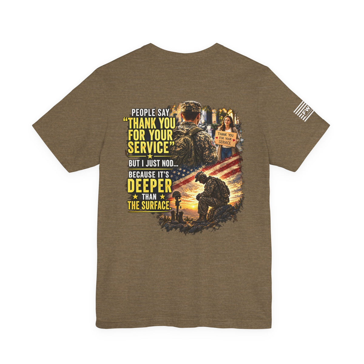 PTSD Awareness Shirt - People Say Thank You For Your Service Veteran T-Shirt | Military Pride Tee | PTSD Awareness Shirt | Veteran Gift