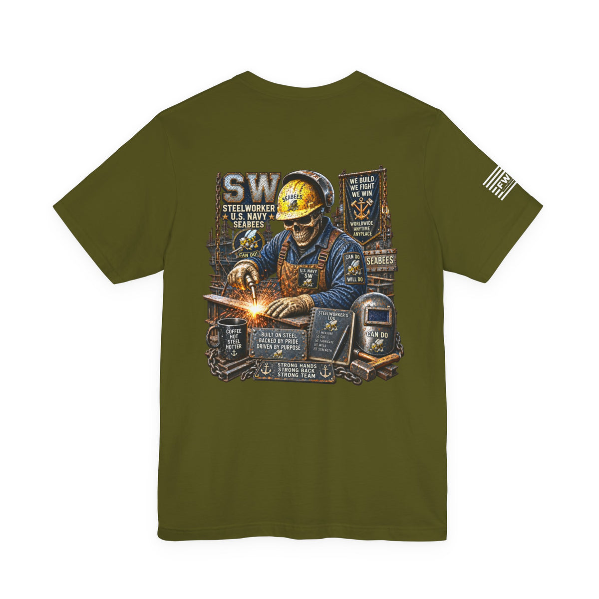 SW (Steelworker - Seabees) - Heavy Metal Rate Specific T-shirt