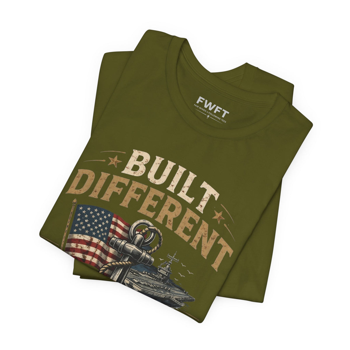 Built Different Navy Shirt | They’re Not Like Us Tee | US Navy Veteran Military Pride T-Shirt