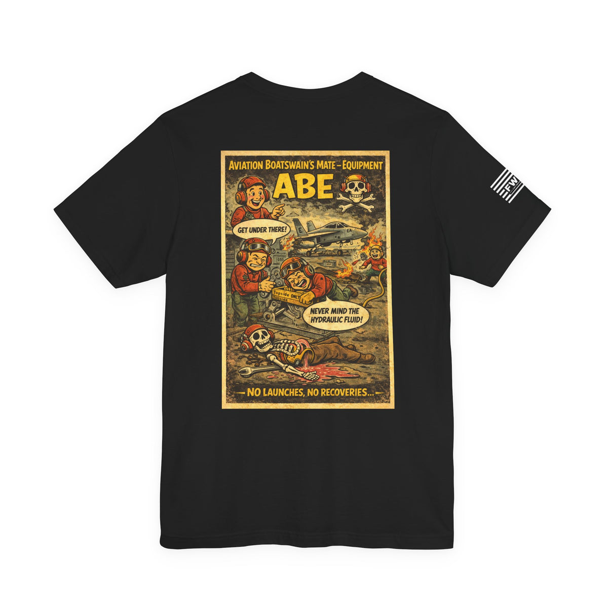ABE (Aviation Boatswain's Mate - Equipmen) Shirt – 1950s Dark Humor Military Tee – Navy Veteran Graphic T-Shirt – Vintage Style Work Rate Design