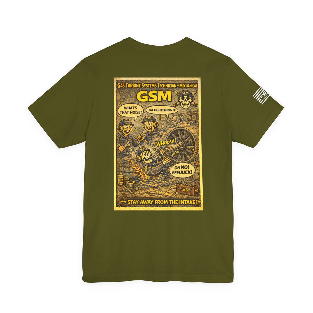 GSM (Gas Turbine Systems Technician - Mechanical) Shirt – 1950s Dark Humor Military Tee – Navy Veteran Graphic T-Shirt – Vintage Style Work Rate Design