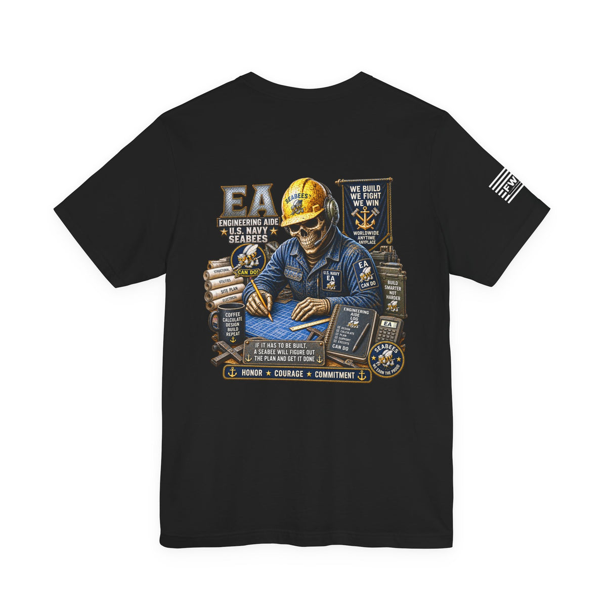 EA (Engineering Aide - Seabees) - Heavy Metal Rate Specific T-shirt