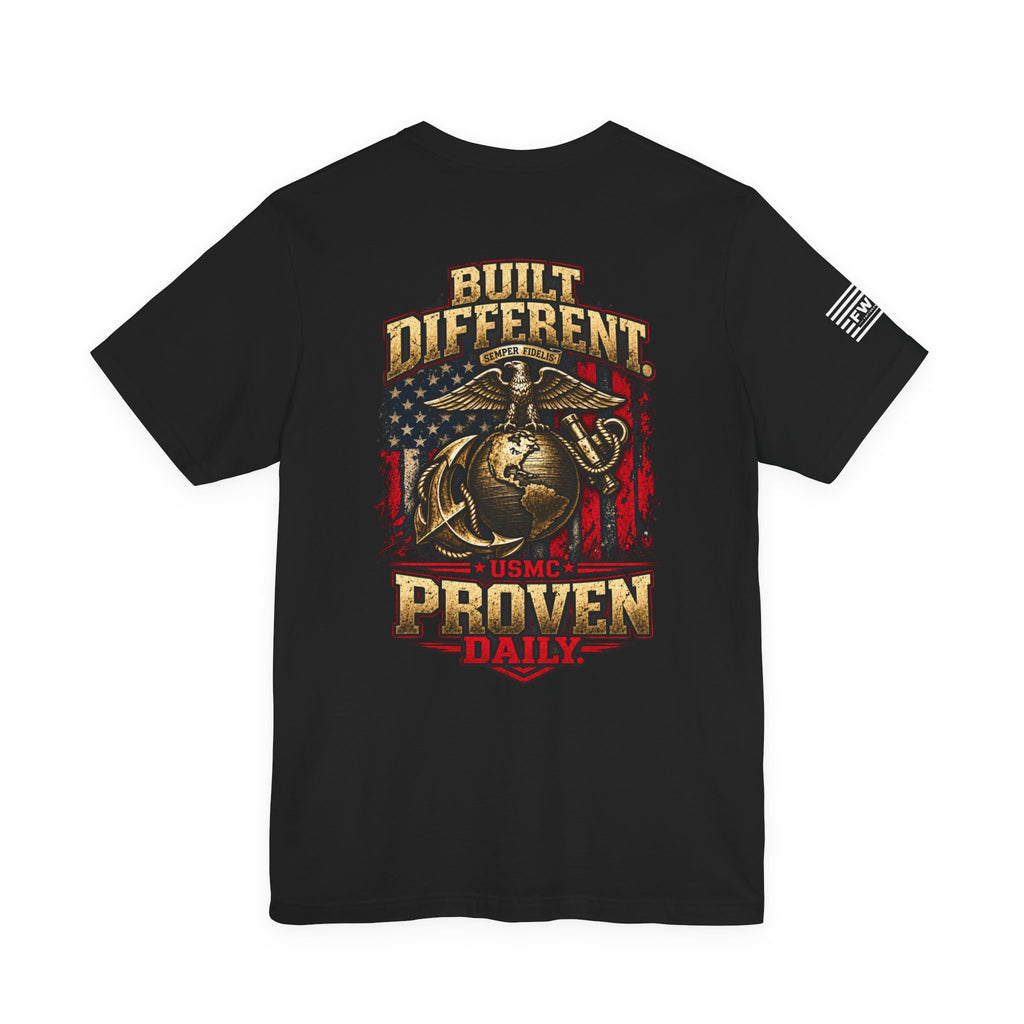 USMC Built Different Shirt, Marine Corps Veteran Semper Fidelis T-Shirt