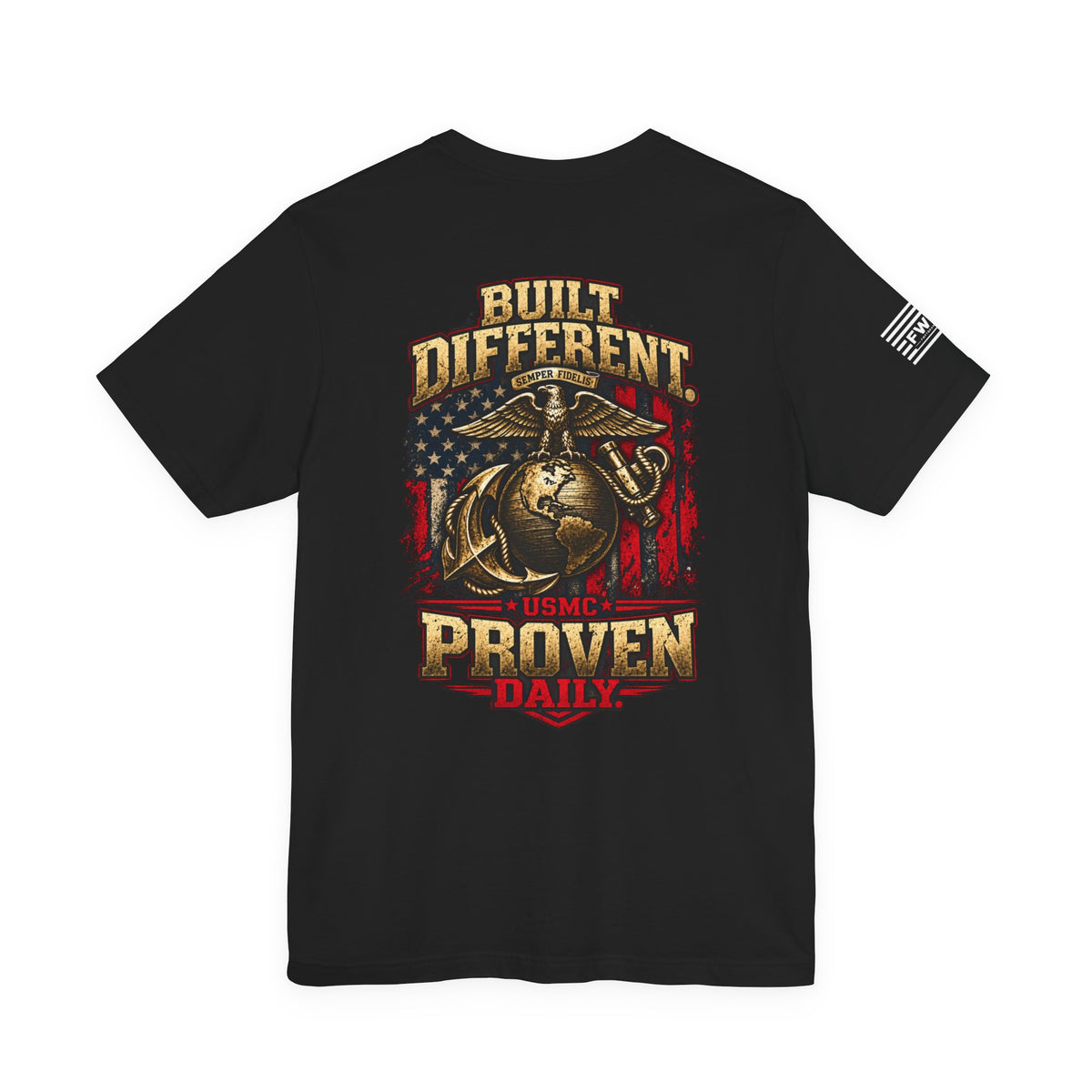 USMC Built Different Shirt, Marine Corps Veteran Semper Fidelis T-Shirt