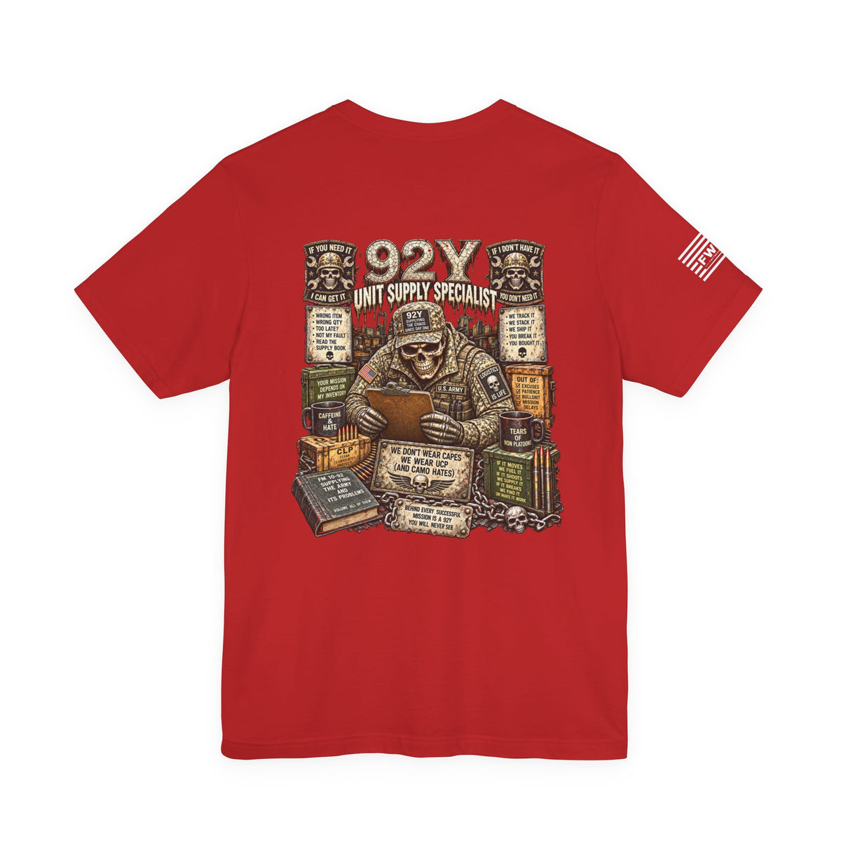 92Y (Unit Supply Specialist) - US Army Heavy Metal T-shirt | Veteran Military Shirt