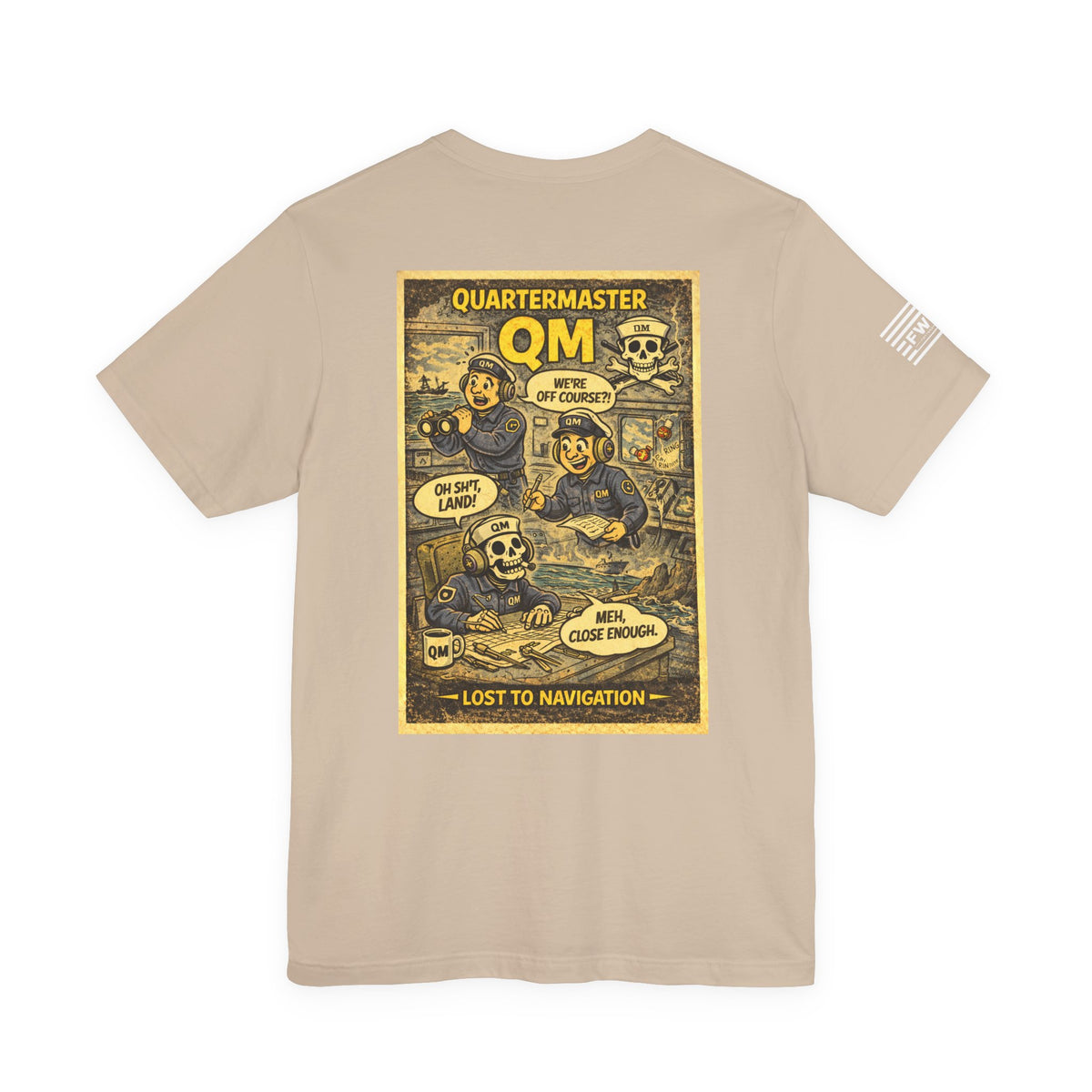 QM (Quartermaster) Shirt – 1950s Dark Humor Military Tee – Navy Veteran Graphic T-Shirt – Vintage Style Work Rate Design
