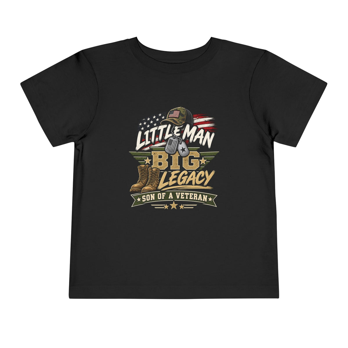 Little Man. Big Legacy. Son of a Veteran Shirt for Boys, Proud Military Kid T Shirt, Veteran Dad Son Tee, Military Family Gift, Patriotic Youth Shirt, Veteran Family