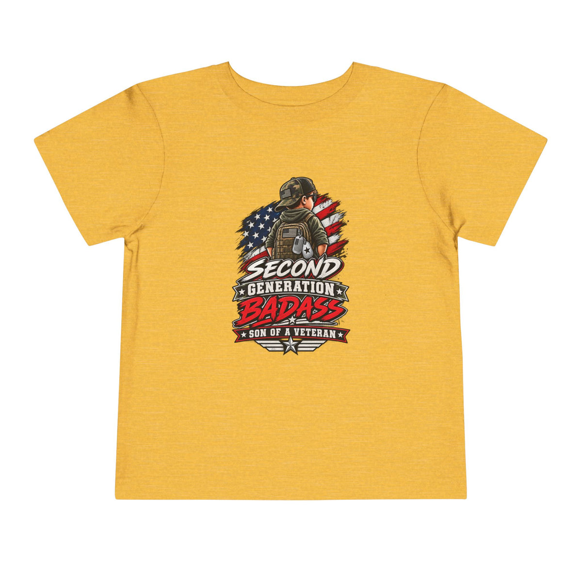 Second Generation Badass. Son of a Veteran Shirt for Boys, Proud Military Kid T Shirt, Veteran Dad Son Tee, Military Family Gift, Patriotic Youth Shirt, Veteran Family
