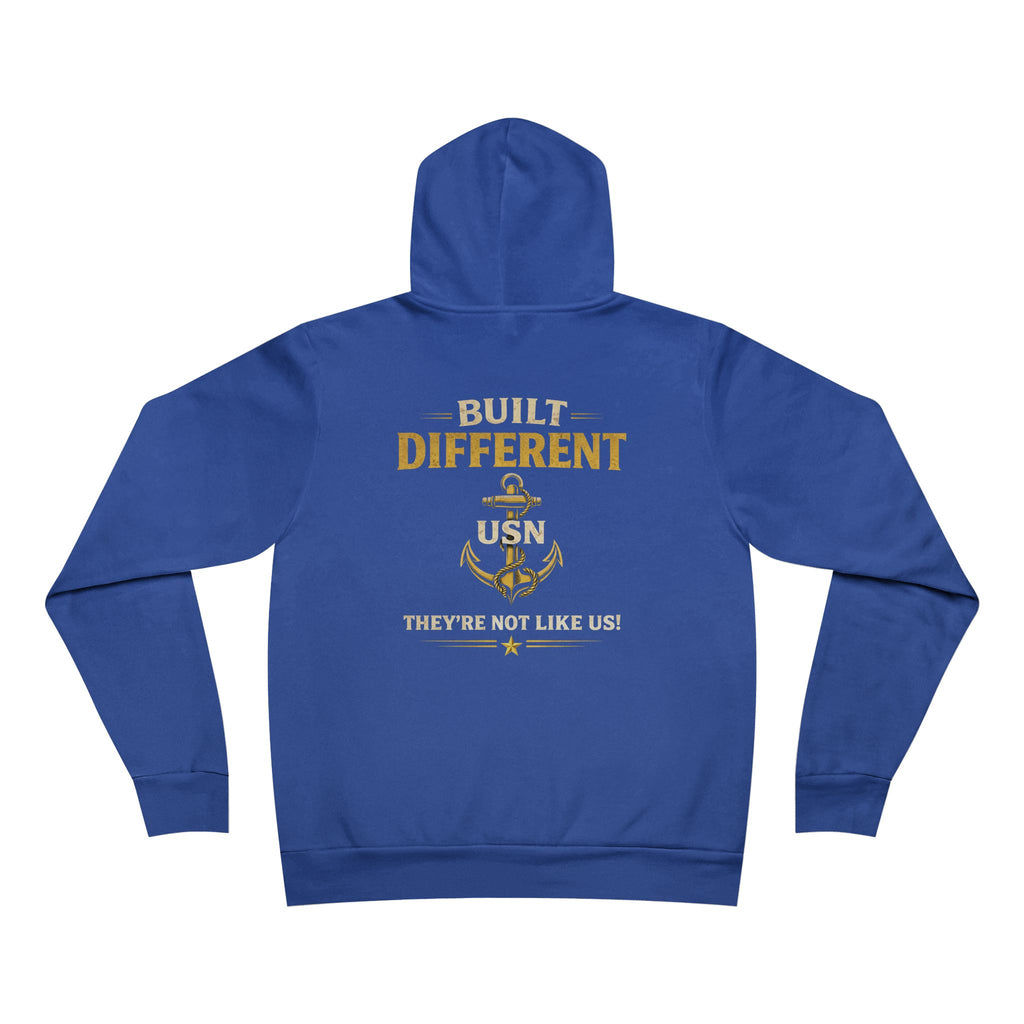 Built Different USN Hoodie – They’re Not Like Us Navy Veteran Military Anchor Sweatshirt