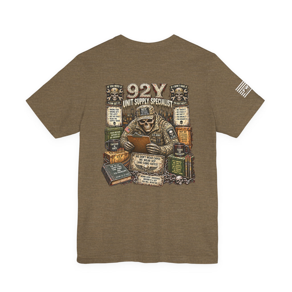 92Y (Unit Supply Specialist) - US Army Heavy Metal T-shirt | Veteran Military Shirt