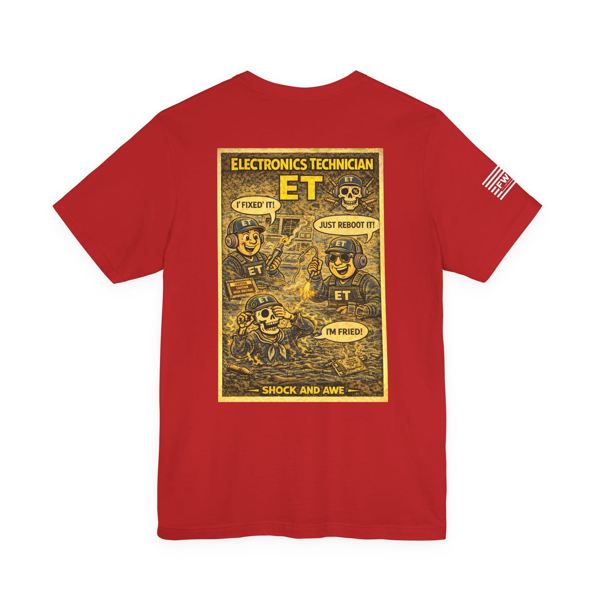 ET (Electronics Technician) Shirt – 1950s Dark Humor Military Tee – Navy Veteran Graphic T-Shirt – Vintage Style Work Rate Design