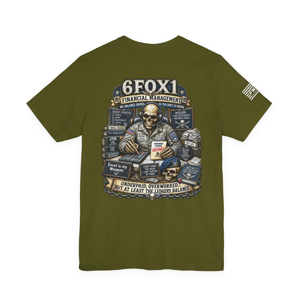 6F0X1 (Financial Management and Comptroller Specialist) USAF AFSC Specific Heavy Metal Edition T-Shirt