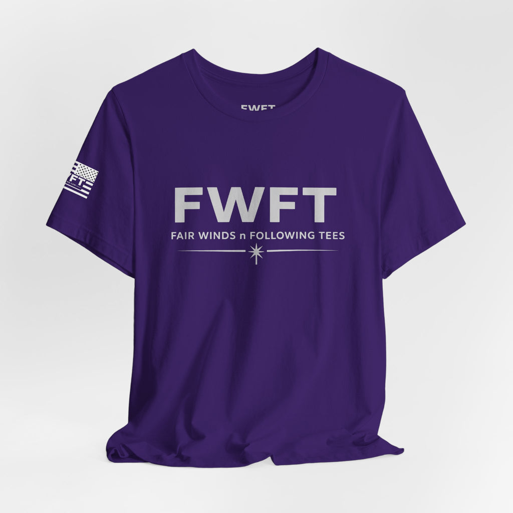 FWFT Logo T-Shirt, Fair Winds & Following Tees Shirt, Navy Inspired Tee, Veteran Apparel, Military Streetwear Shirt