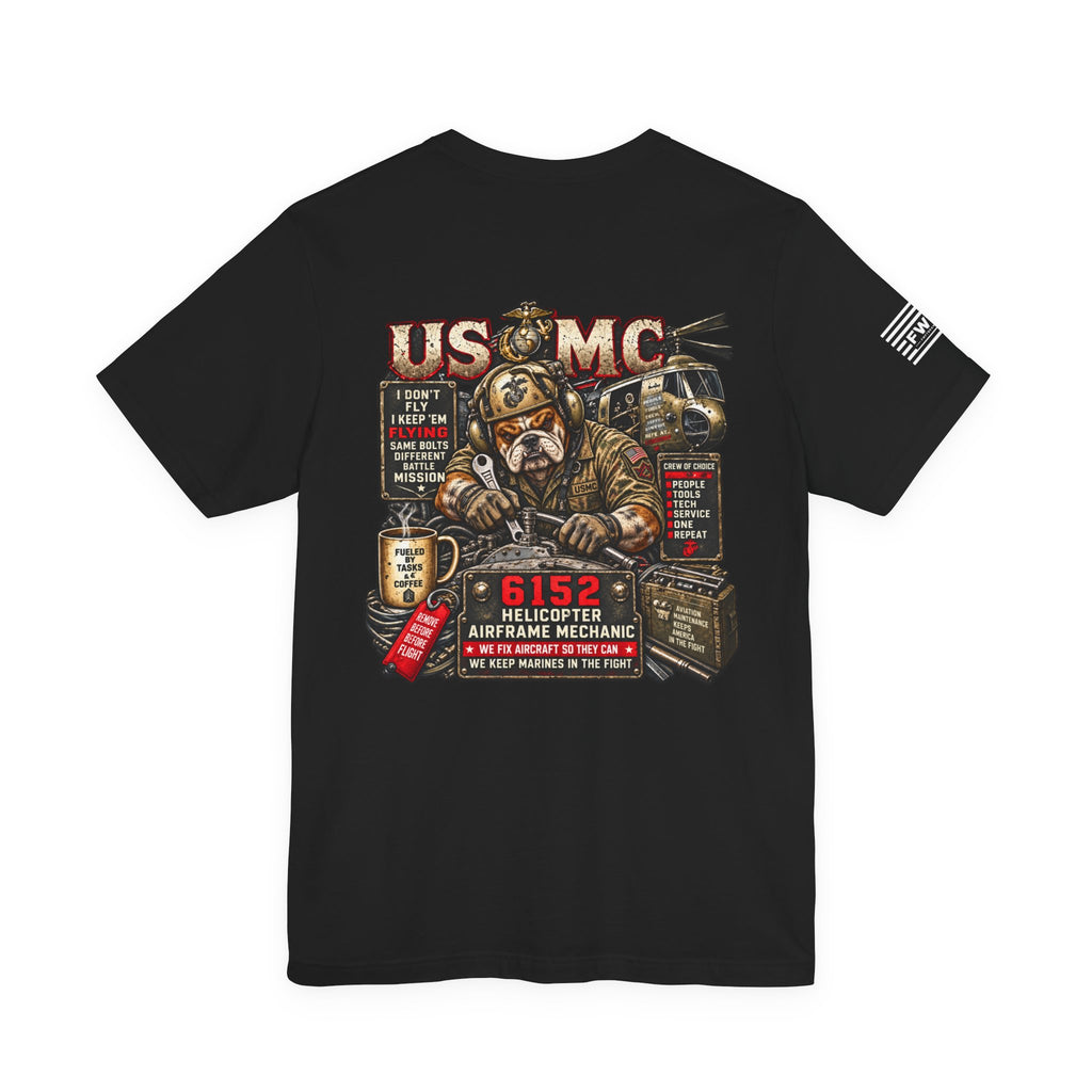 6152 Helicopter Airframe Mechanic Shirt, USMC Marine Corps Aviation Veteran T-Shirt