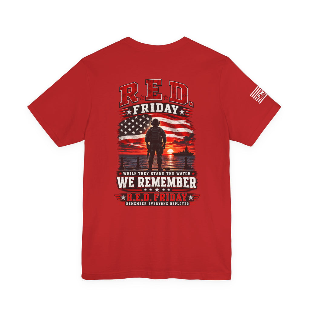 RED Friday Remember Everyone Deployed Shirt, Military Support T Shirt, Patriotic Deployment Tee, Veteran Family Military Appreciation Gift