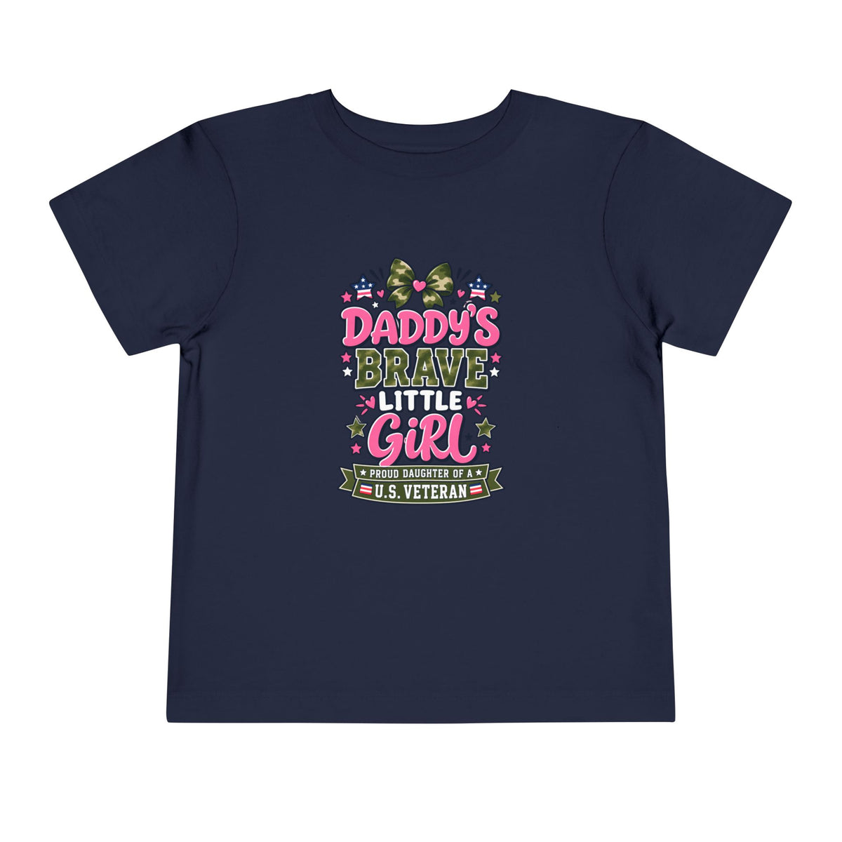 Daddy’s Brave Little Girl Shirt, Proud Daughter of a Veteran Kids Tee
