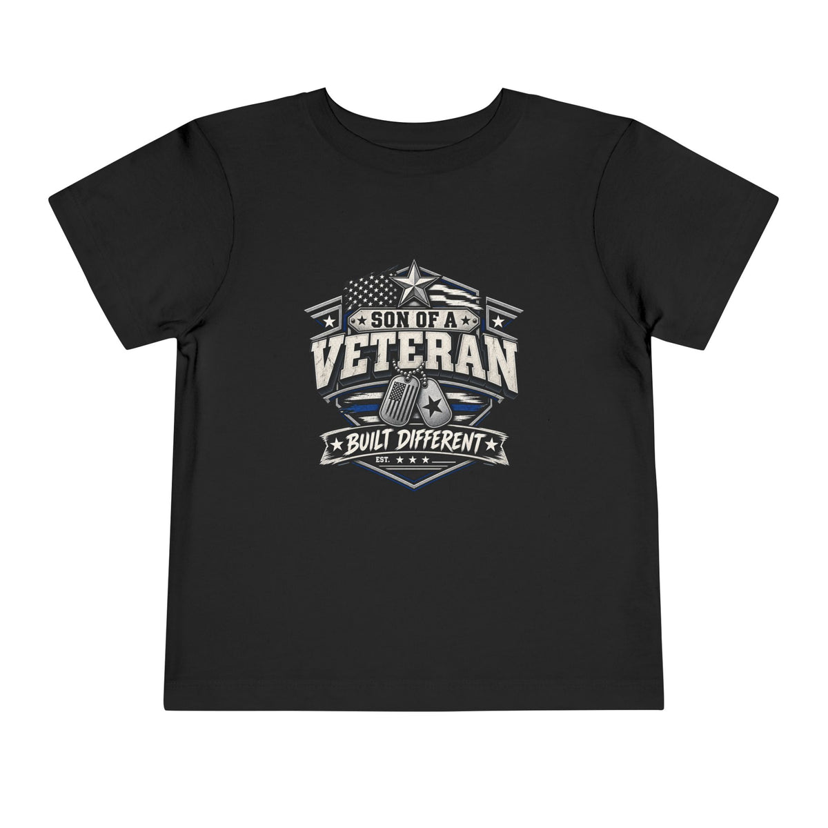 Son of a Veteran. Built Different. Son of a Veteran Shirt for Boys, Proud Military Kid T Shirt, Veteran Dad Son Tee, Military Family Gift, Patriotic Youth Shirt, Veteran Family