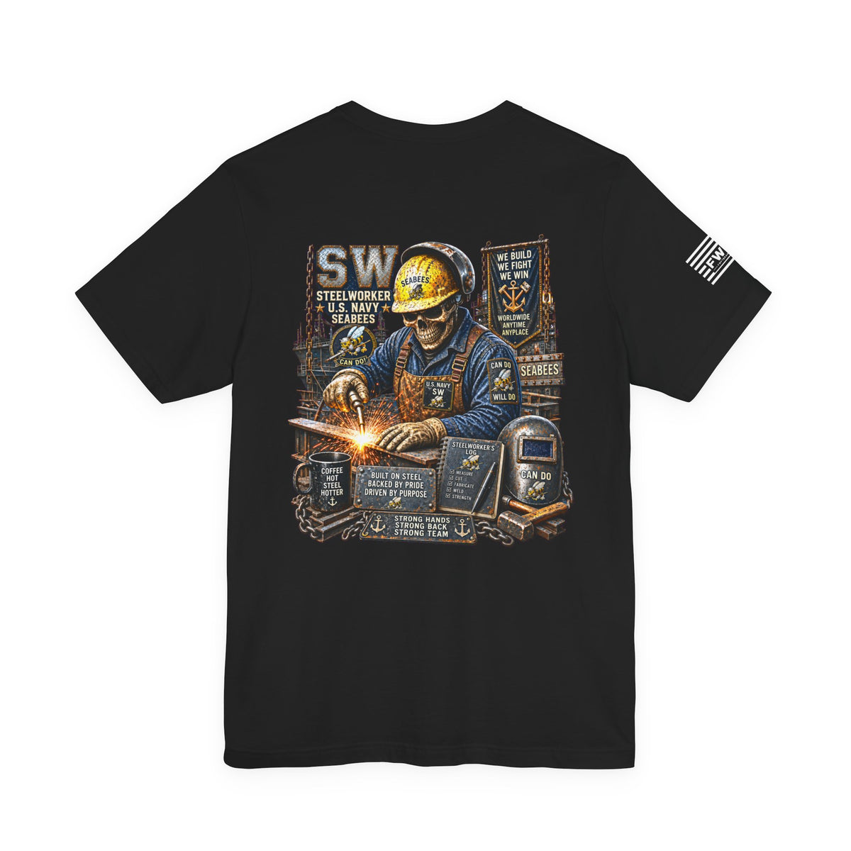 SW (Steelworker - Seabees) - Heavy Metal Rate Specific T-shirt