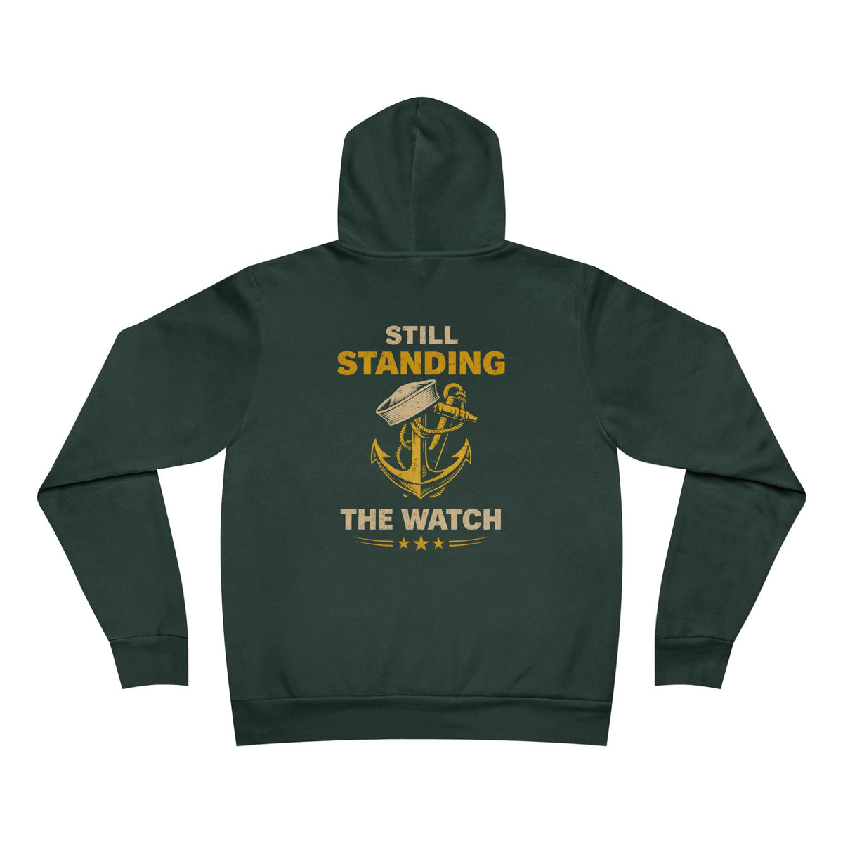 Still Standing the Watch Hoodie – Navy Veteran Military Graphic Sweatshirt