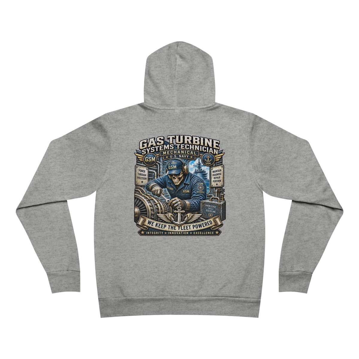 GSM (Gas Turbine Systems Technician - Mechanical) Heavy Metal Hoodie – Wear Your Rate with Pride