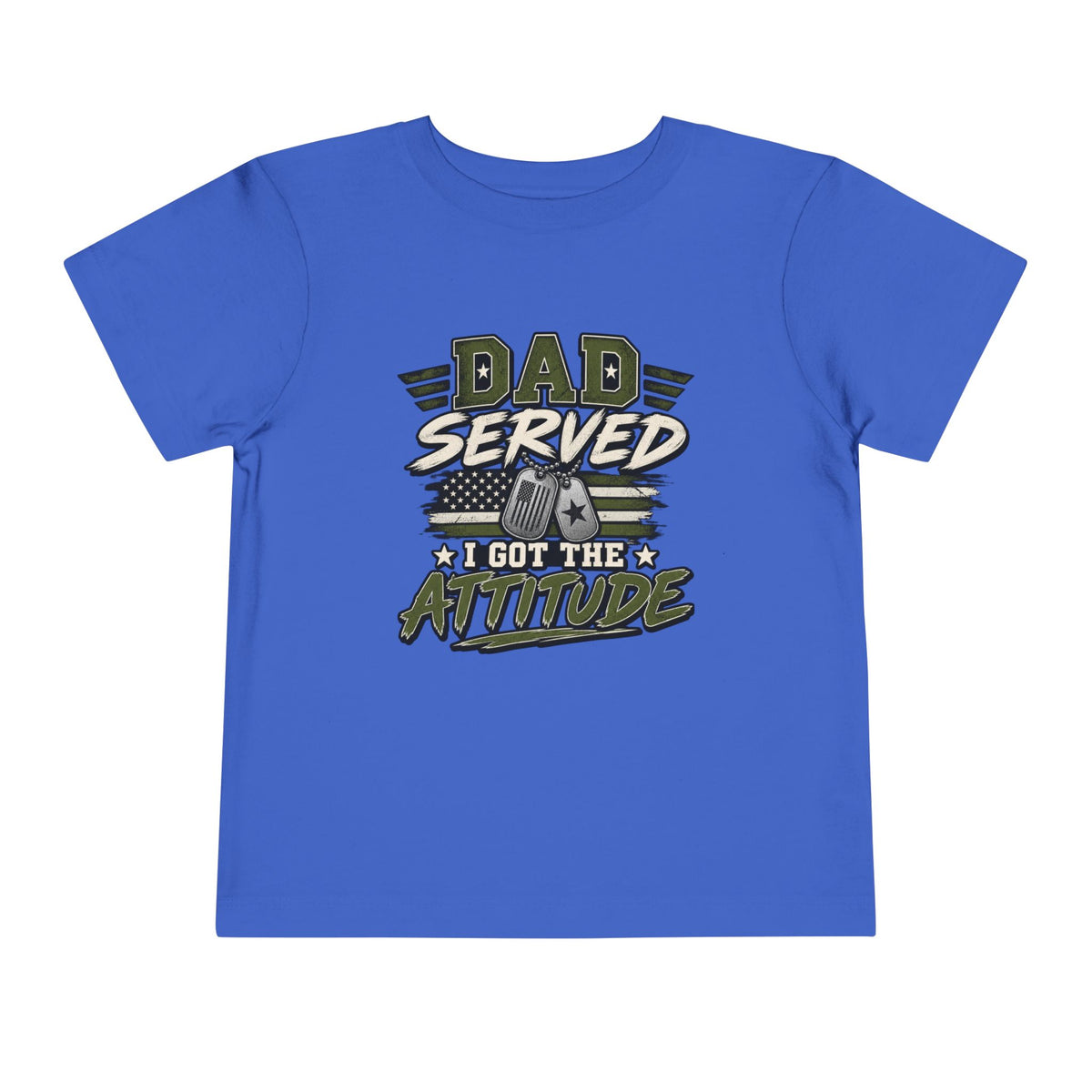 Dad Served. I Got the Attitude Boy Tee. Son of a Veteran Shirt for Boys, Proud Military Kid T Shirt, Veteran Dad Son Tee, Military Family Gift, Patriotic Youth Shirt, Veteran Family