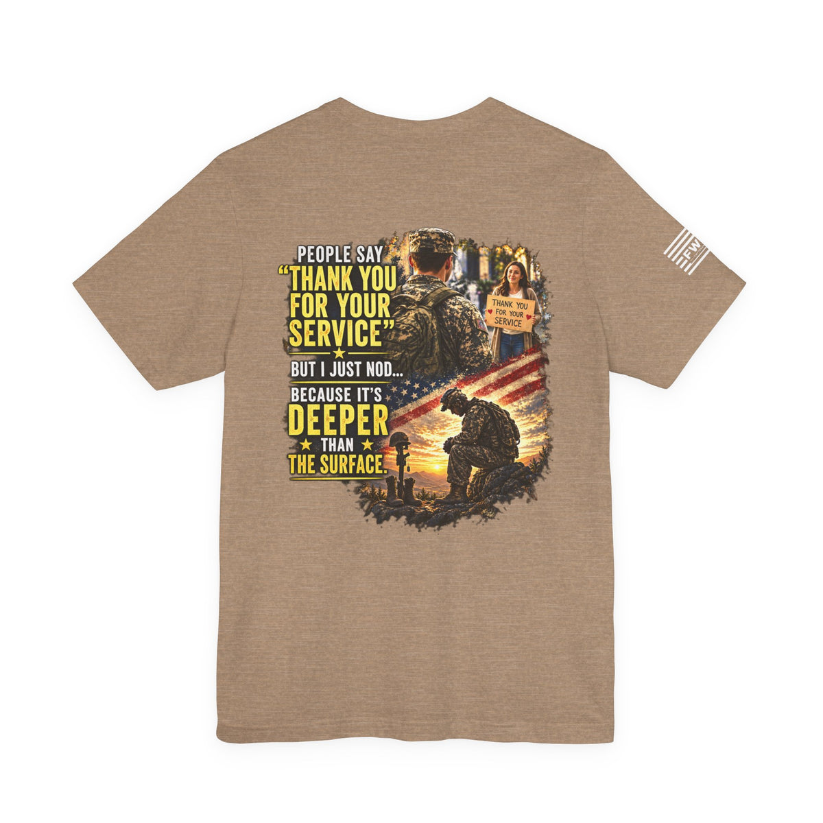 PTSD Awareness Shirt - People Say Thank You For Your Service Veteran T-Shirt | Military Pride Tee | PTSD Awareness Shirt | Veteran Gift