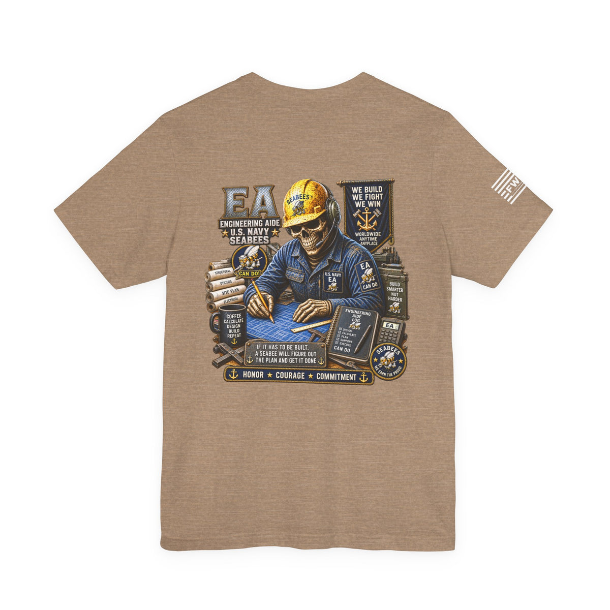 EA (Engineering Aide - Seabees) - Heavy Metal Rate Specific T-shirt