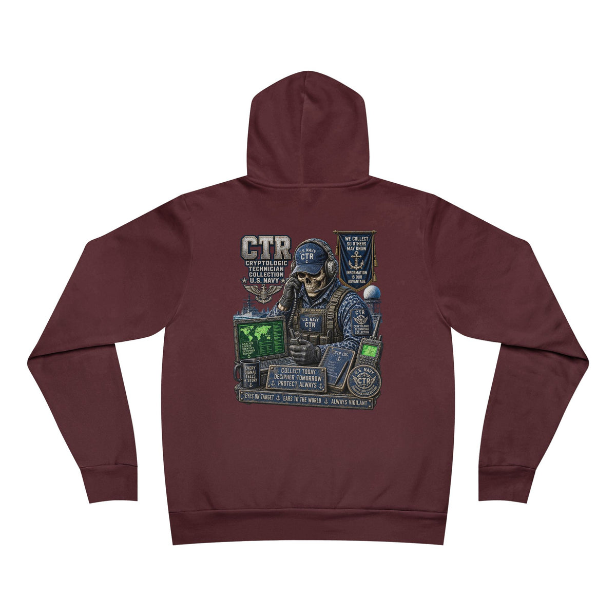 CTR (Cryptologic Technician - Collection) US Navy Heavy Metal Hoodie – Wear Your Rate with Pride