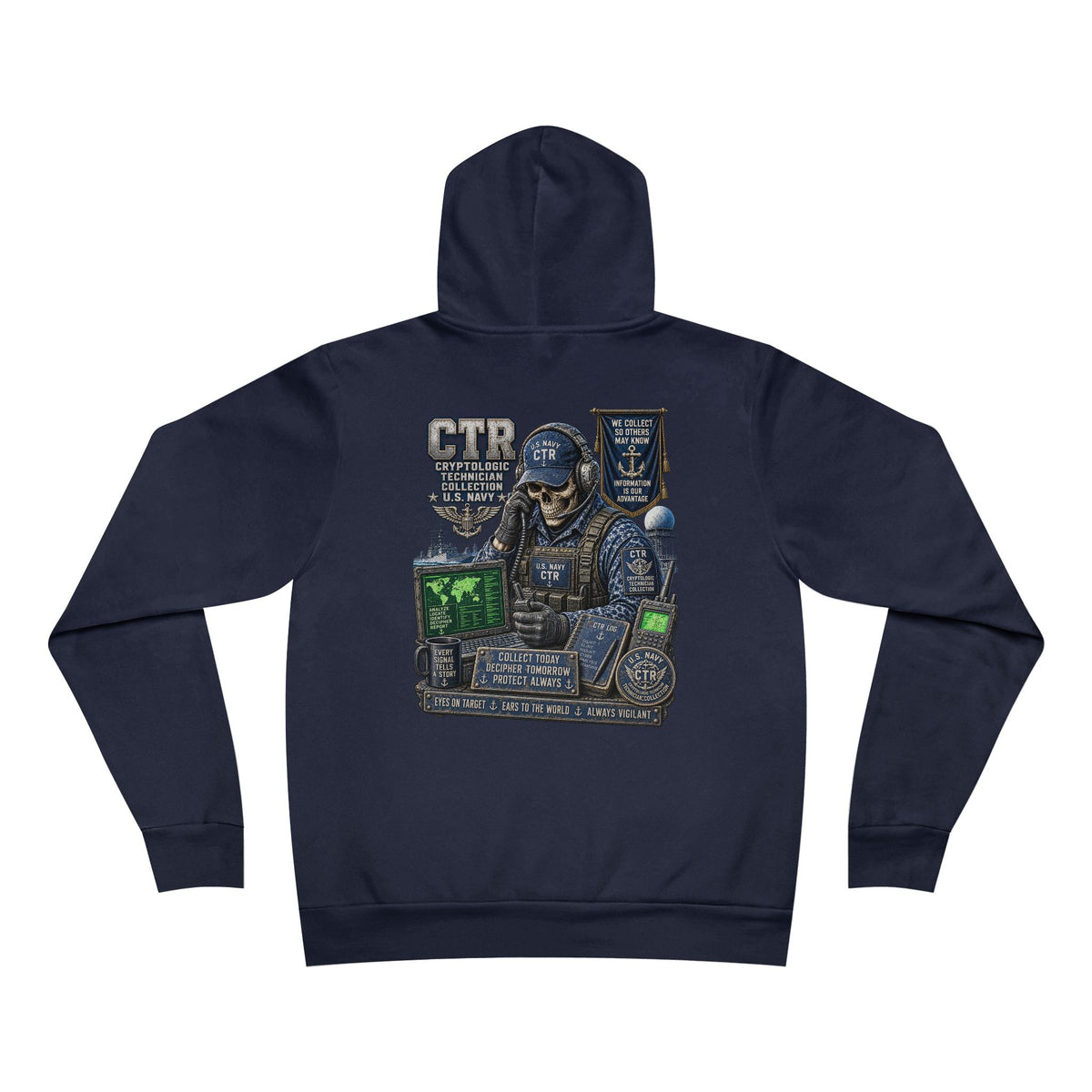 CTR (Cryptologic Technician - Collection) US Navy Heavy Metal Hoodie – Wear Your Rate with Pride
