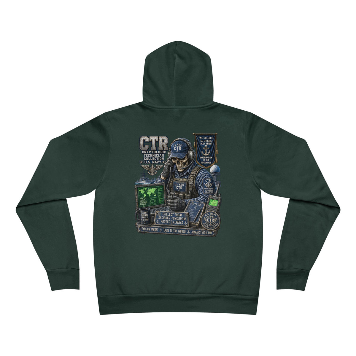 CTR (Cryptologic Technician - Collection) US Navy Heavy Metal Hoodie – Wear Your Rate with Pride