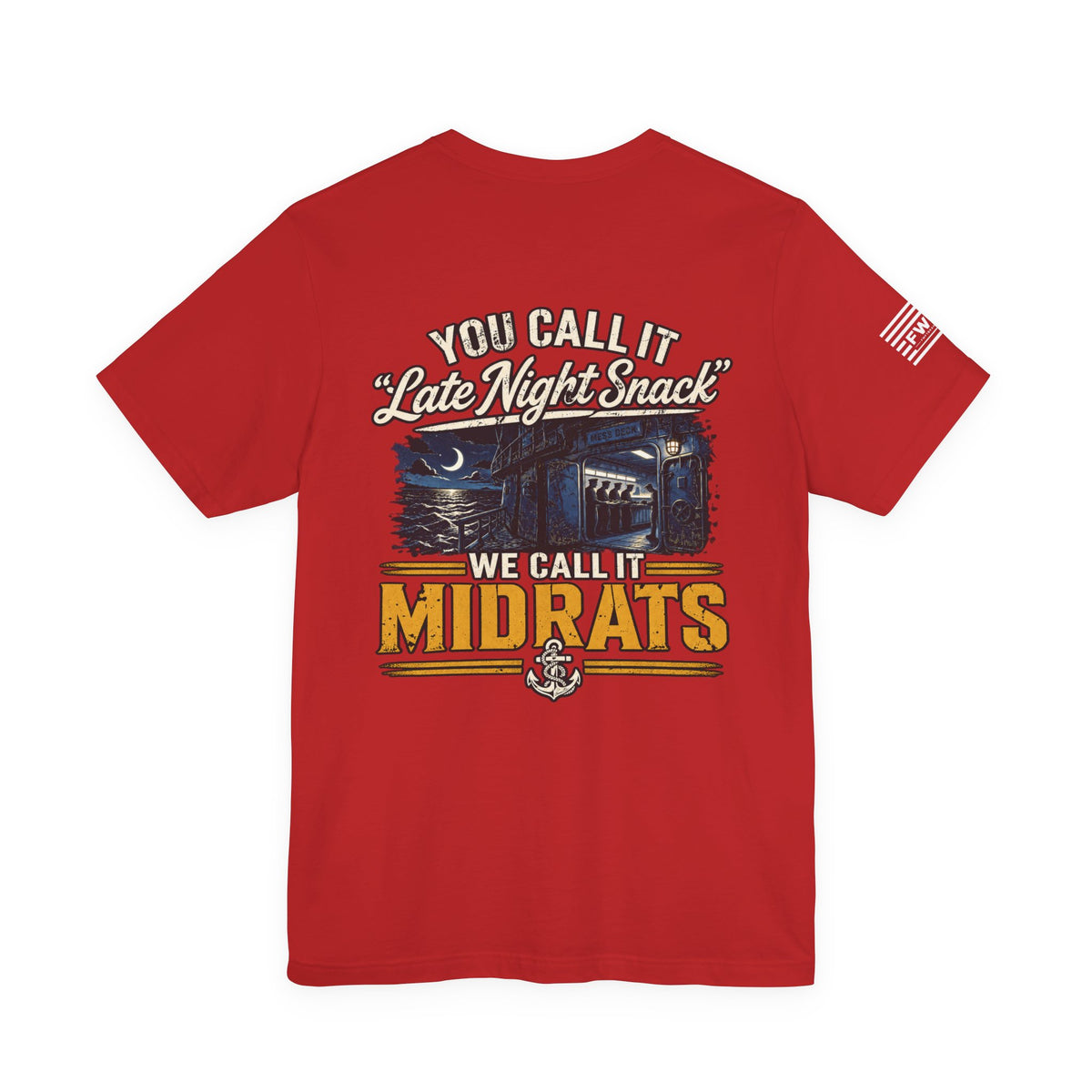 Midrats Late Night Snack Tee | Navy Humor Shirt | Military Dark Humor | Veteran Gift | Mess Deck Life | Funny Sailor Shirt