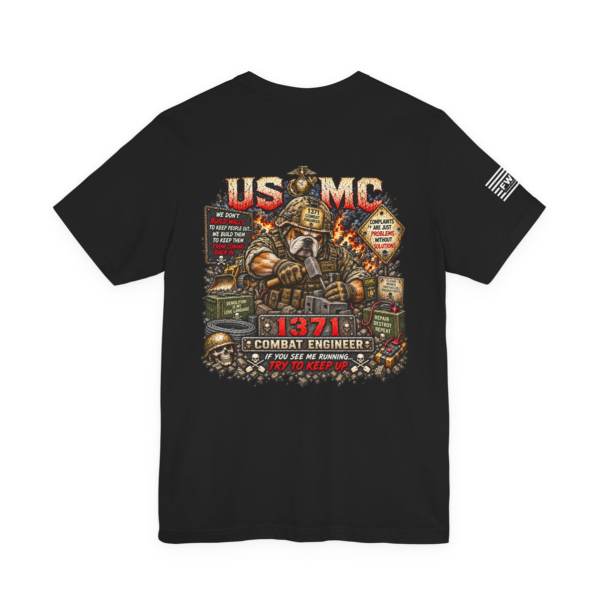 1371 Combat Engineer Shirt, USMC Marine Corps Combat Engineer Veteran T-Shirt