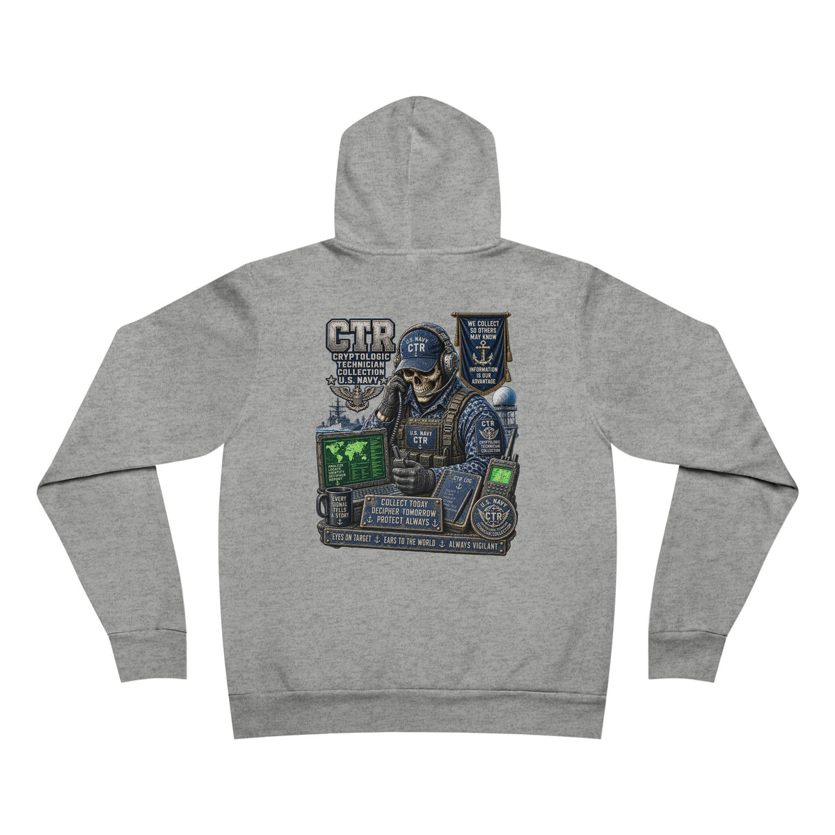 CTR (Cryptologic Technician - Collection) US Navy Heavy Metal Hoodie – Wear Your Rate with Pride
