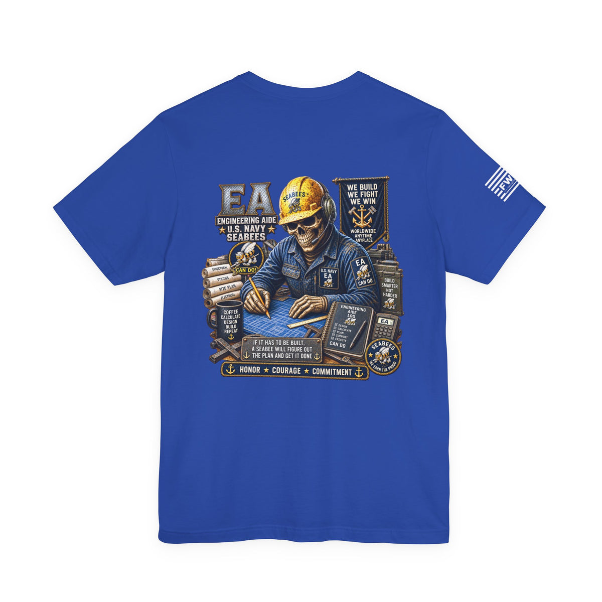 EA (Engineering Aide - Seabees) - Heavy Metal Rate Specific T-shirt