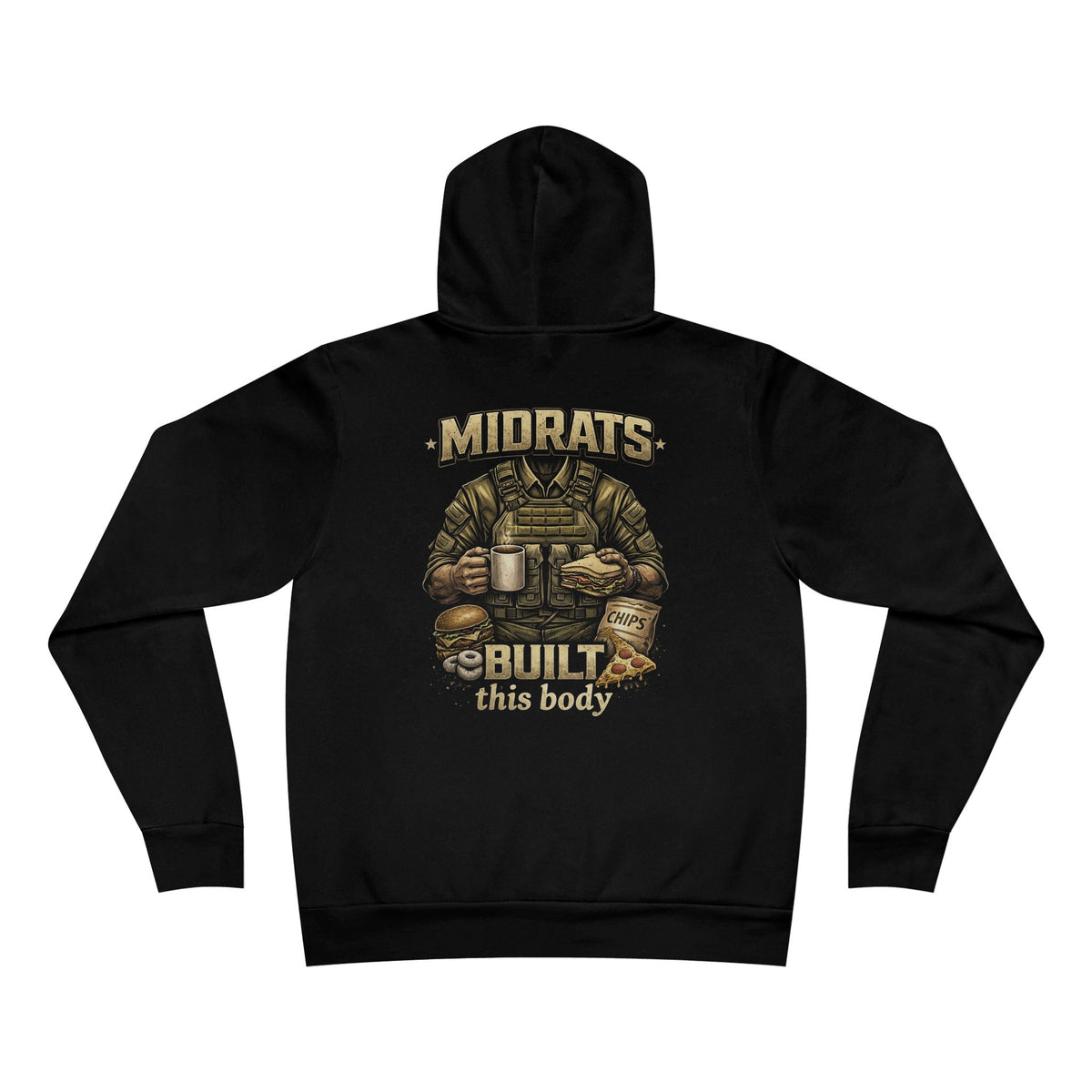 Midrats Built This Body Hoodie | Navy Veteran Hoodie | Military Humor Sweatshirt | Funny Sailor Hoodie | Mess Deck Life Pullover