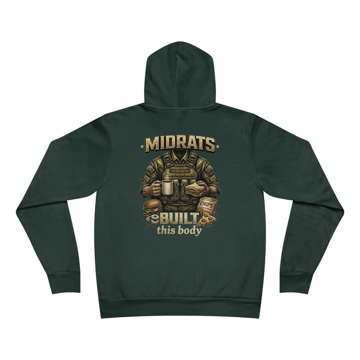 Midrats Built This Body Hoodie | Navy Veteran Hoodie | Military Humor Sweatshirt | Funny Sailor Hoodie | Mess Deck Life Pullover