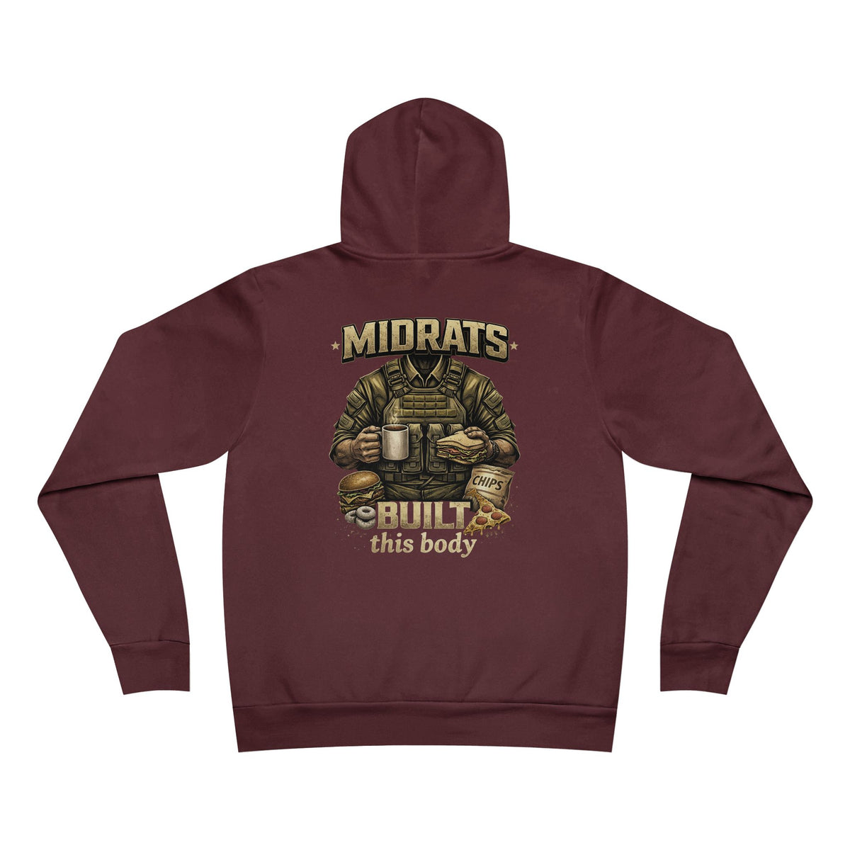 Midrats Built This Body Hoodie | Navy Veteran Hoodie | Military Humor Sweatshirt | Funny Sailor Hoodie | Mess Deck Life Pullover